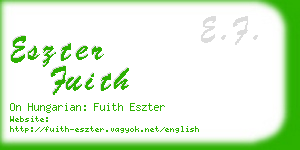 eszter fuith business card
